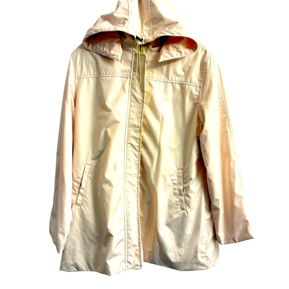 Calvin Klein Women's Raincoat XL Blush Pink Lightweight Hooded Outerwear